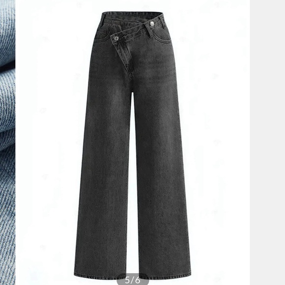 Commense Denim - Commense Charcoal Wide-Leg Jeans